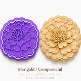 Day of the Dead Marigold Cookie Cutter & Embosser Stamp Set