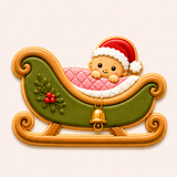 Santa Baby Sleigh Ride Cookie Cutter & Embosser Set