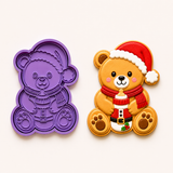 Santa Baby Teddy Bear Cookie Cutter & Embosser Set