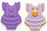 Little Cutie Ruffle Onesie Cookie Cutter & Stamp – Little Cutie Baby Shower Fondant Embosser