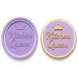 Kitchen Queen Plaque Cookie Cutter & Embosser Set