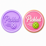 Pickled Pickleball Plaque Cookie Cutter & Embosser Set