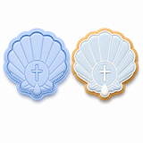 Baptism Seashell Cookie Cutter & Embosser Set