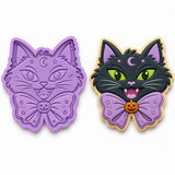 Spooky Black Cat Cookie Cutter & Embosser Set