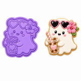 Summer Ghost Iced Coffee Cookie Cutter & Embosser Set