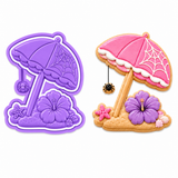 Spooky Beach Umbrella Cookie Cutter & Embosser Set