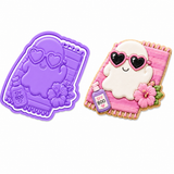 Summer Ghost Beach Towel Cookie Cutter & Embosser Set