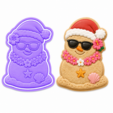 Tropical Christmas Sandman Cookie Cutter & Embosser Set