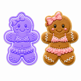 Tropical Gingerbread Girl Cookie Cutter & Embosser Set