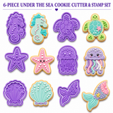 Under the Sea Cookie Cutter & Embosser Stamp Set