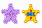 ONE Sheriff Star Cookie Cutter & Embosser Stamp Set