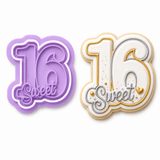 Sweet 16 Cookie Cutter & Embosser Stamp Set