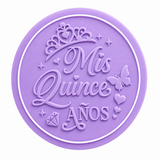 Mis Quince Años Crown & Butterfly Cookie Cutter & Embosser Stamp Set