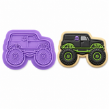Monster Skull Truck Cookie Cutter & Embosser Stamp Set