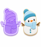 Winter Wishes Snowman Cookie Cutter & Embosser Stamp Set