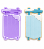 Snowy Winter Sled Cookie Cutter & Embosser Stamp Set