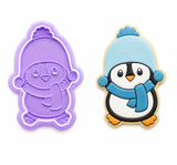 Chilly Penguin Cookie Cutter & Embosser Stamp Set