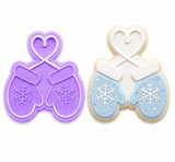Sweetheart Winter Mittens Cookie Cutter & Embosser Stamp Set