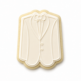 Elegant Tuxedo Cookie Cutter & Stamp Set – 2-Piece Fondant Embosser Tool for Weddings, Groomsmen & Bridal Events