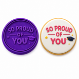 So Proud of You Cookie Cutter & Stamp – Graduation Fondant Embosser Tool