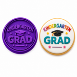 Kindergarten Grad Cookie Cutter & Stamp – Graduation Fondant Embosser Tool