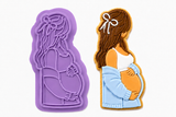 Mama-to-Be Side Profile Cookie Cutter & Stamp