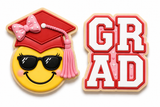 Cool Grad Smiley Face Cookie Cutter & Embosser Set – 3 Style Options