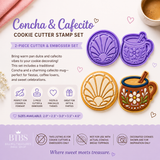 Concha & Cafecito Cookie Cutter Stamp Set
