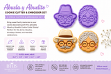Abuela y Abuelito Cookie Cutter & Embosser Set