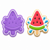 Summer Splash Watermelon Popsicle Cookie Cutter & Embosser Stamp Set