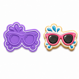 Poolside Splash Sunglasses Cookie Cutter & Embosser Stamp Set