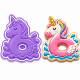 Magical Unicorn Splash Float Cookie Cutter &amp; Embosser Stamp Set