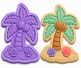 Tropical Paradise Palm Tree Cookie Cutter & Embosser Stamp