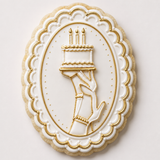 Lux Birthday Cameo Cookie Cutter & Embosser Stamp Set