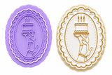 Lux Birthday Cameo Cookie Cutter & Embosser Stamp Set