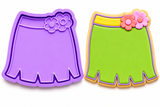 Tropical Flower Skirt Cookie Cutter & Embosser