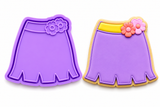 Tropical Flower Skirt Cookie Cutter & Embosser