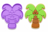 Tropical Coconut Palm Cookie Cutter & Embosser