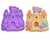 Seaside Sandcastle Cookie Cutter & Embosser Stamp Set
