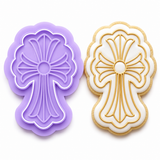 Heavenly Grace Cross Cookie Cutter & Embosser Stamp Set