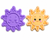 Kawaii Sunshine Cookie Cutter & Embosser Stamp Set