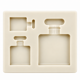 Perfume Bottle Silicone Mold – 3-Cavity Assorted Size Fondant & Chocolate Mold