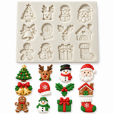 Christmas Holiday Icons 12-Cavity Silicone Mold