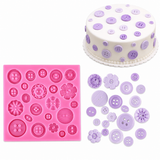 Assorted Buttons Silicone Mold – Sewing & Decorative Button Designs