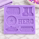 Hero Military Theme  Silicone Mold