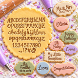 Elegant Script Alphabet Letter & Number Fondant Cutter Set – Uppercase, Lowercase, Numbers & Symbols for Cake Decorating, Gum Paste & Clay