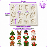 Christmas Holiday Icons 12-Cavity Silicone Mold