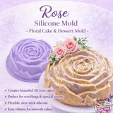 Elegant Rose Silicone Mold – Floral Cake & Dessert Mold  3D Rose Baking Mold