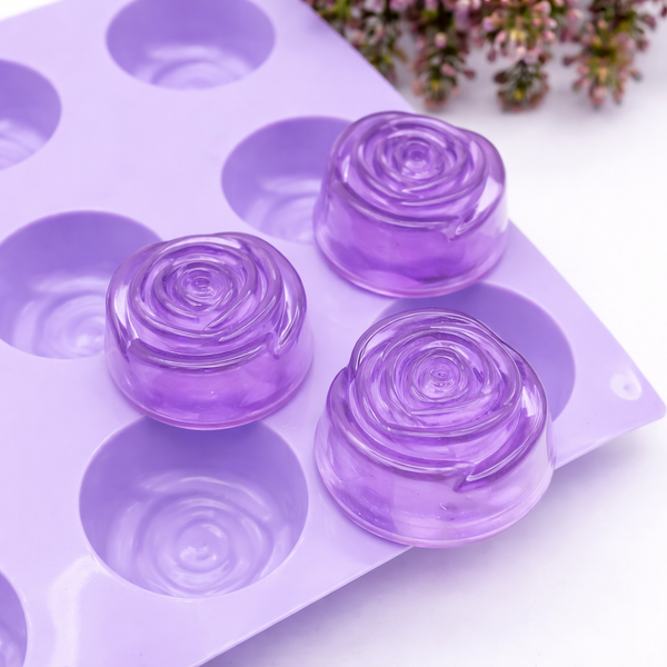 Mini Rose Blossom Silicone Mold – 15 Cavity Floral Mold for Candy, Wax ...