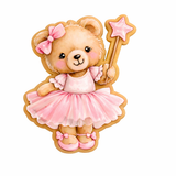 Bear Ballerina with Star Cookie Cutter and Stamp
